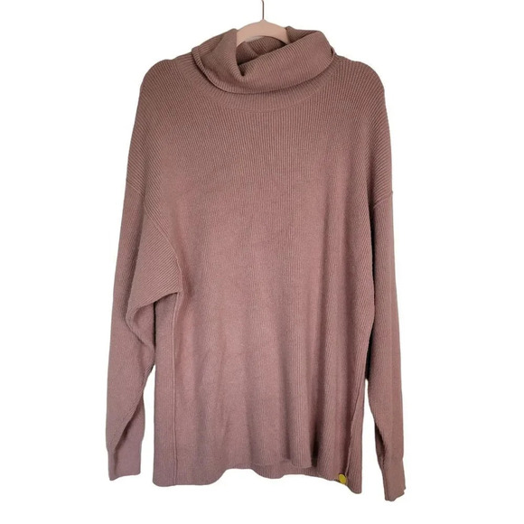 FREE PEOPLE Softly Structured Knit Tunic Dusty Mauve Size Small - Picture 4 of 10